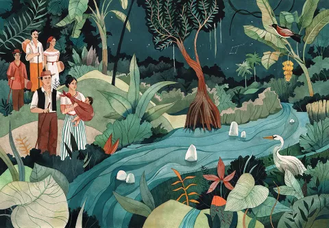 ¿Qué se sabe sobre la serie de 100 años de soledad, producida por Netflix? Ilustración de la edición 50 Aniversario de 100 años de soledad por Luisa Rivera