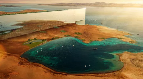 The Line, cómo es la ciudad sustentable que Arabia Saudita está construyendo en el medio del desierto The Line, la ciudad del futuro.