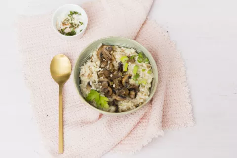 Receta: risotto de hongos y puerro Risotto de hongos y puerros