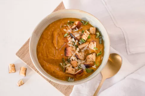 Sopa crema naranja de calabaza y boniato Sopa crema naranja de calabaza y boniato