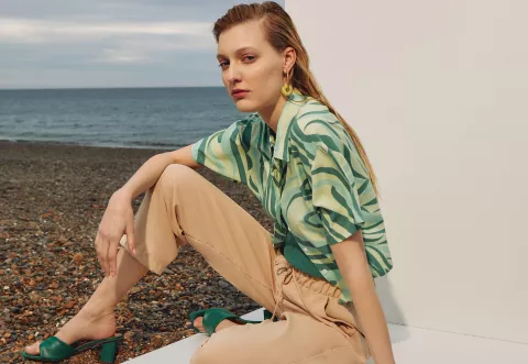 Indumentaria: la única marca de moda en Argentina que recicla sus propias telas Campaña de Le Utthe en Puerto Madryn