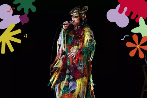 Primavera Sound Buenos Aires: el impresionante show de Björk en costanera sur Bjork en el Primavera Sound.