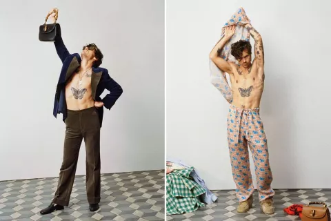Harry Styles desafía los roles de género en la nueva campaña de Gucci HA HA HA Fotos de la nueva campaña de la campaña de Gucci con Harry Styles.