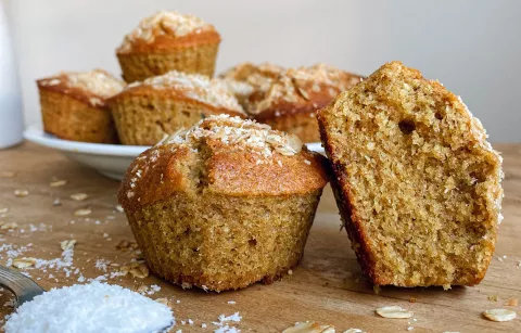 Qatar Mundial 2022: 3 recetas fáciles, ideales para merendar mientras mirás el partido muffins-coco-ok.jpg