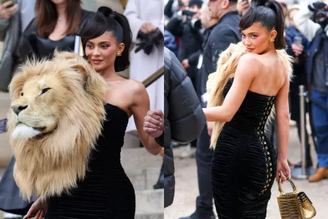 Paris Fashion Week: ¿qué significa la cabeza de león de Schiaparelli? Kylie Jenner luce el diseño de la firma italiana.