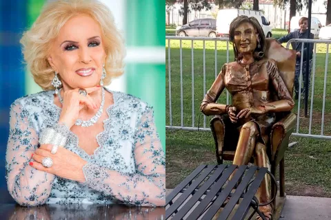 De Mirtha Legrand a David Beckham: 5 estatuas que buscaron homenajear y salieron mal La polémica escultura que rinde homenaje a Mirtha Legrand.