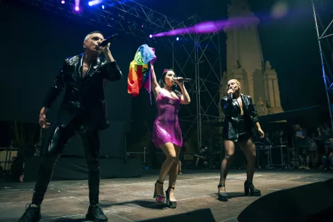 Miranda! brilló en el cierre de la fiesta del Orgullo en Madrid con Lali como invitada Miranda! brilló en el cierre de la fiesta del Orgullo en Madrid con Lali como invitada.