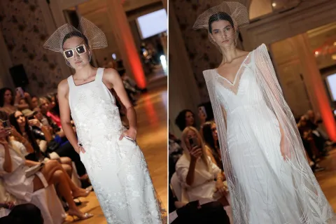 Vestidos de novias: estas son las 6 tendencias más importantes de 2023/2024 Sylvie Burstin en Bridal Runway Latam 2023.