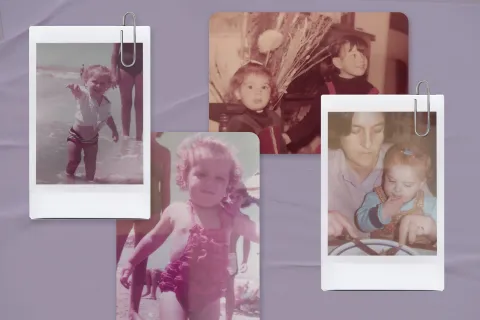 Candelaria Schamun: “Tenía 3 meses cuando me mutilaron el clítoris porque era más grande de lo normal” Candelaria Schamud de pequeña, junto a su familia.