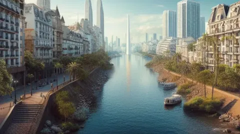 Así se verá la ciudad de Buenos Aires en 100 años, según la inteligencia artificial Así se vería Buenos Aires en 100 años según la inteligencia artificial.