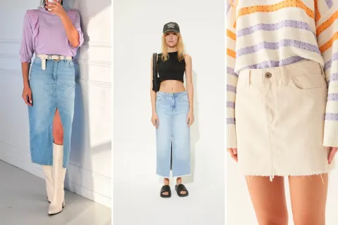 5 modelos de polleras de jean para que te sumes a la tendencia del verano 5 modelos de polleras de jean para que sumes a la tendencia 2024.