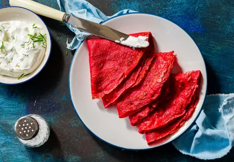 Receta de panqueques de remolacha: atiinflamatorios, fáciles y deliciosos Panqueques de remolacha: deliciosos y saludables.