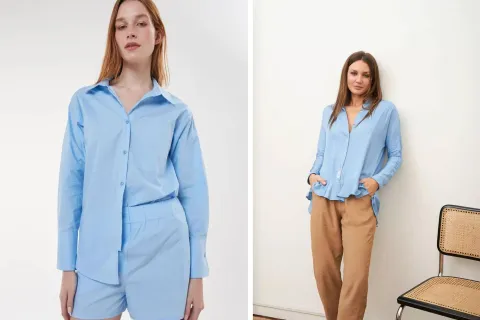 7 prendas en baby blue para sumarte al color de la temporada Prendas en color "baby blue", el tono estrella de 2024.