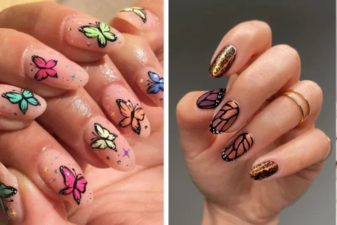 Las butterfly nails fueron una tendencia en los años 2000 y ahora vuelven con todo.