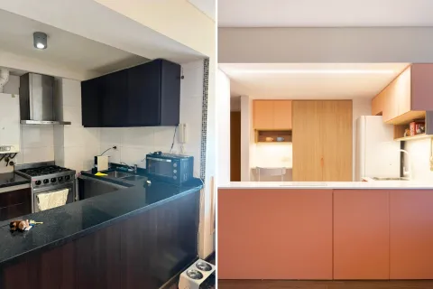 De cocina vieja, oscura y sin onda a la cocina más linda, femenina y moderna que vas a ver Una cocina moderna, luminosa y muy femenina