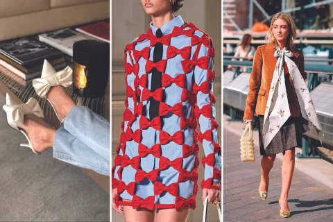 Los moños son el accesorio de moda: cómo sumarlo a tus looks, más allá del coquette Los moños son el accesorio tendencia en 2024.