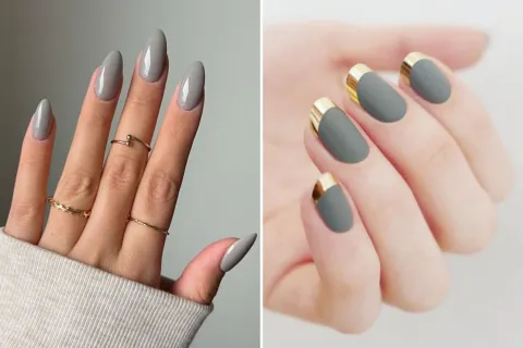 Cement nail art: 7 diseños de uñas grises que son tendencia durante el invierno 2024 7 diseños de uñas cemento que son tendencia este invierno 2024.