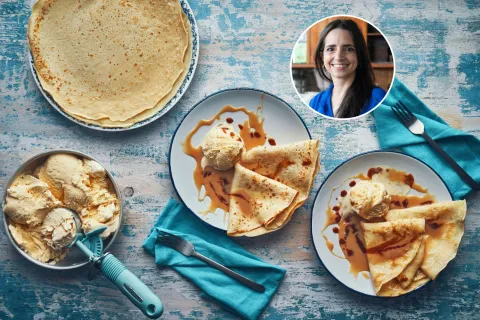 Cómo preparar los mejores panqueques de dulce de leche: los trucos de Paulina Cocina Agregales a tus panqueques dulce de leche, crema, frutas o helado.