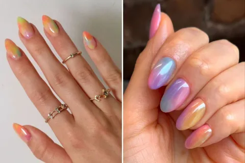 Nail art: 7 diseños de uñas en colores acuarela y pasteles 7 diseños de uñas que se suman a la tendencia de las uñas en colores pasteles.