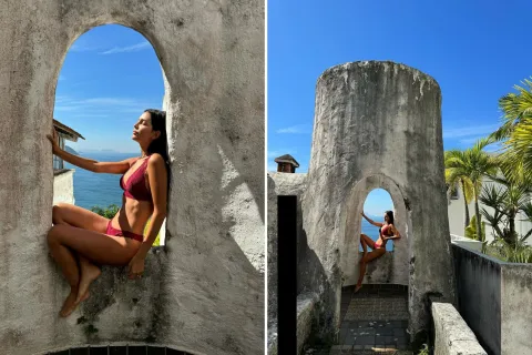 Zaira Nara incendió las redes con su sensual conjunto de ropa interior color malbec Las sensuales fotos de Zaira Nara durante su vacaciones en Brasil.