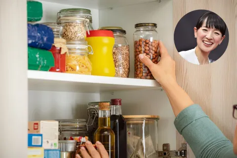 4 consejos de Marie Kondo para ordenar la alacena Cómo ordenar las alacenas según Marie Kondo.