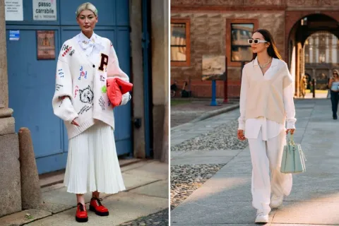 Guía de estilos: 5 looks total white que son tendencia este invierno 2024 5 looks total white, ideales para el invierno.