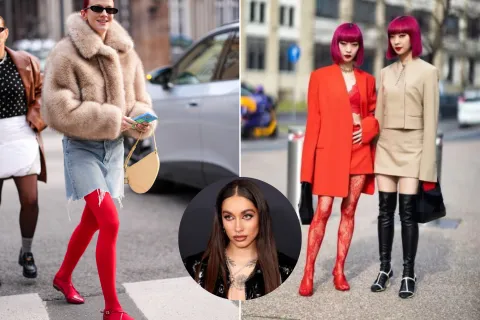 María Becerra y las medias rojas que son tendencia este invierno: ¿cómo sumarlas a tus looks? Los distintos looks de streetstyle con medias rojas: la tendencia a la que ya se sumó María Becerra.