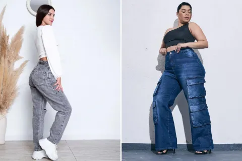 Dónde comprar jeans en Avellaneda: 5 marcas de Flores para conseguirlos baratos Dos modelos usando jeans.
