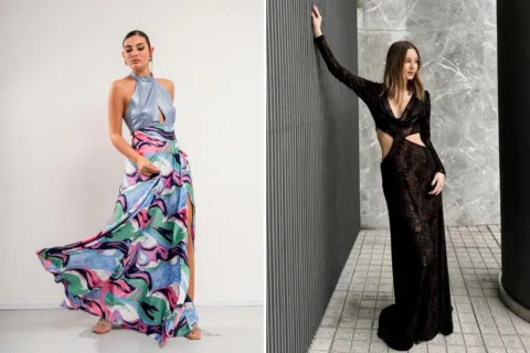 Dónde comprar vestidos de fiesta en Avellaneda: 5 marcas para conseguirlos baratos Dos modelos usando vestidos de fiesta.