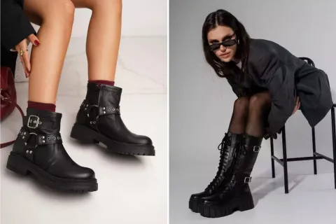 Dónde comprar borcegos en Avellaneda: las mejores marcas de Flores con modelos lindos y baratos Dos modelos mujeres usando borcegos.