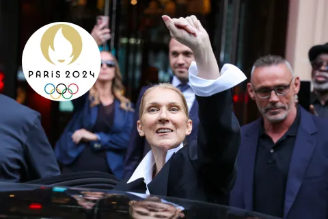 El emotivo reencuentro de Céline Dion con sus fans, en la previa al show en los Juegos Olímpicos Céline Dion recién llegada a París, saluda.