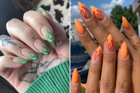 Fire nail art: los mejores diseños de uñas para que te sumes a esta fogosa tendencia fire nail art