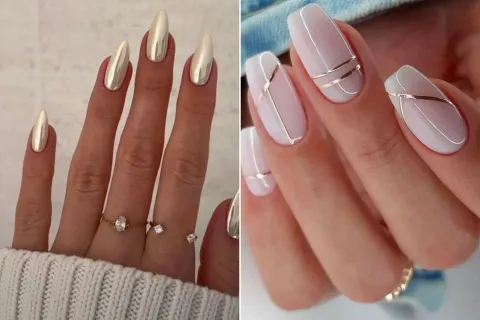 Diseños de uñas: 8 looks de pearlcore nail art que son tendencia Dos diseños de uñas perladas