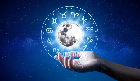 Calendario lunar de septiembre: así será la temporada de eclipses La rueda zodiacal, con los símbolos de los 12 signos astrales.