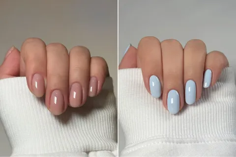 Uñas glass: cómo es la nueva tendencia en diseño de uñas para un estilo classy Dos diseños de uñas glass