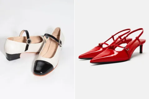 4 zapatos que fueron furor en los 90 y que esta temporada vuelven a ser tendencia Dos fotos de pares de zapatos.