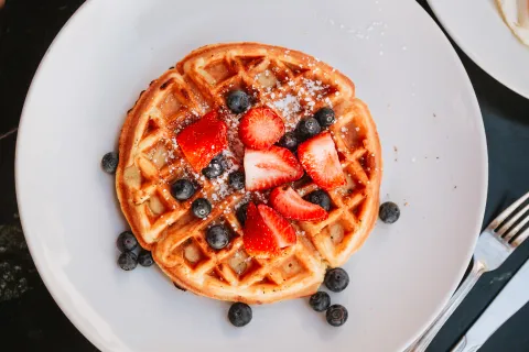 Waffles: una receta fácil sin harina Waffles sin harina, una receta fácil.
