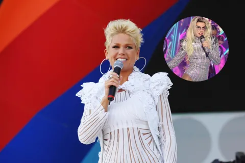 Xuxa causa furor en Brasil al recrear la presentación de Lady Gaga en el Super Bowl Foto de Xuxa.