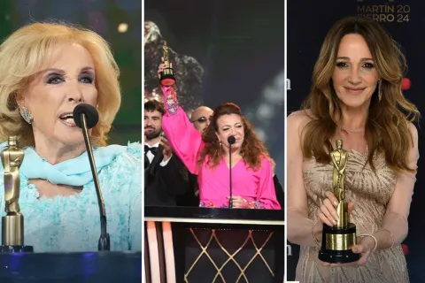Premios Martín Fierro 2024: lista completa de ganadores Fotos de Mirtha Legrand, Lizy Tagliani y Verónica Lozano.
