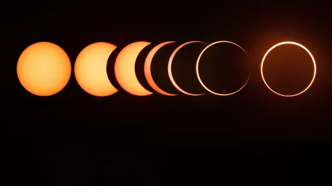 Eclipse solar anular del 2 de octubre de 2024: ¿a qué hora se producirá y cómo verlo? Fases del eclipse solar.