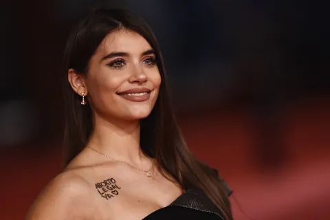 Foto de Eva de Dominici en el Festival de Cine de Roma, en 2018.