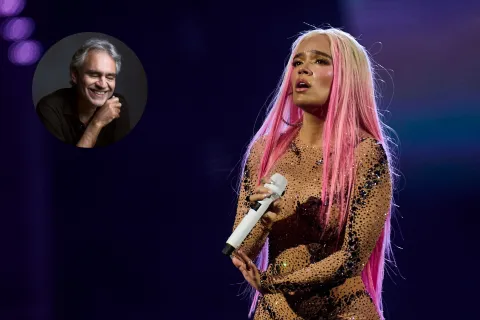 Karol G sorprende al lanzar su versión de Vivo por ella con Andrea Bocelli Karol G se une a Andrea Bocelli en una nueva versión de Vivo por ella.