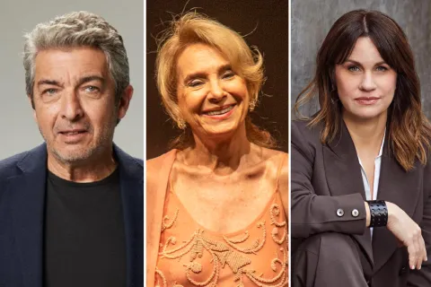 De Ricardo Darín a Nancy Duplaá: la despedida de los famosos a Selva Alemán Fotos de Ricardo Darín, Selva Alemán y Nancy Duplaá.