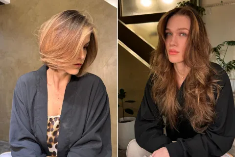 Estos son los 4 cortes de pelo que serán tendencia la nueva temporada Una mujer posando con un vestido negro de brillos