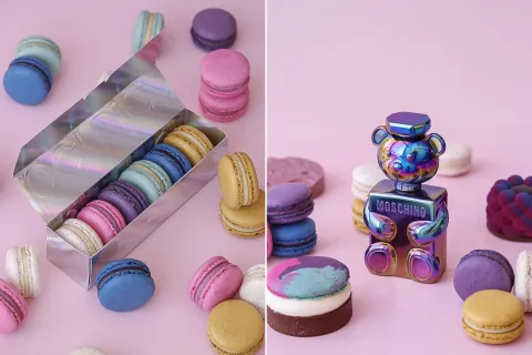 Damián Betular se inspiró en la fragancia Moschino y creó postres increíbles: ¿cuánto cuestan? Macarons y el perfume de moschino