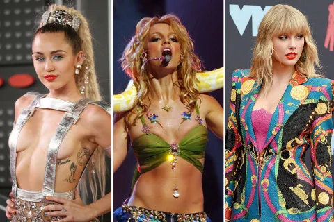 MTV Video Music Awards: los looks más icónicos en la historia de los MTV VMAs Foto de Miley Cyrus, Britney Spears y Taylor Swift.