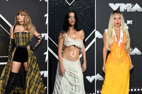 Los mejores looks en la alfombra roja de los MTV VMAs 2024, de Taylor Swift a Karol G Fotos de Taylor Swift, Katy Perry y Karol G, los mejores looks en la alfombra roja de los MTV VMAs 2024.