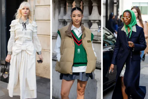 Semana de la Moda de Londres: los mejores looks de street style y las tendencias que se vienen Tres mujeres en el semana de la moda en Londres