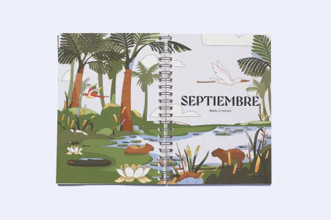 Agenda OHLALÁ! 2025: ponete en modo exploradora para organizar tu día a día Foto de una página de la agenda Ohlalá!