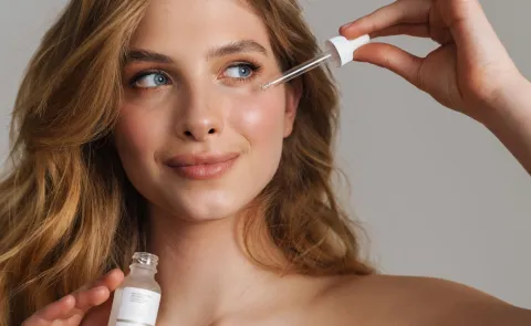 Cuál es el sérum ideal para tu tipo de piel, según un experto Una chica aplicándose sérum en el rostro